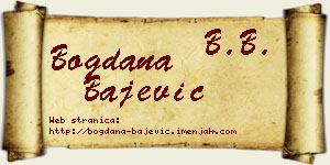 Bogdana Bajević vizit kartica